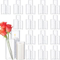 Thin Glass Cylinder Vases 2.5''/3.3'' Diameter 2mm Wall Thickness Clear Flowers by Didaey