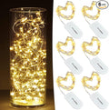 CYLAPEX 6 Pack Warm White Fairy Lights String Battery Operated Fairy Lights by CYLAPEX