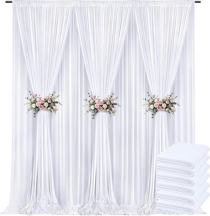 30x10ft Backdrop Curtains for Parties, 6 Panels 5x10ft Photography Backdrop by JKLUMI