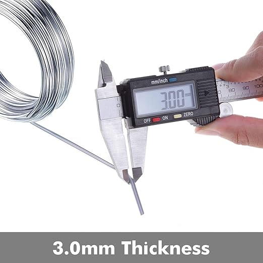Aluminum Wire, Anezus 9 Gauge 12 Gauge 18 Gauge Bendable Metal Wire Armature - Image 3