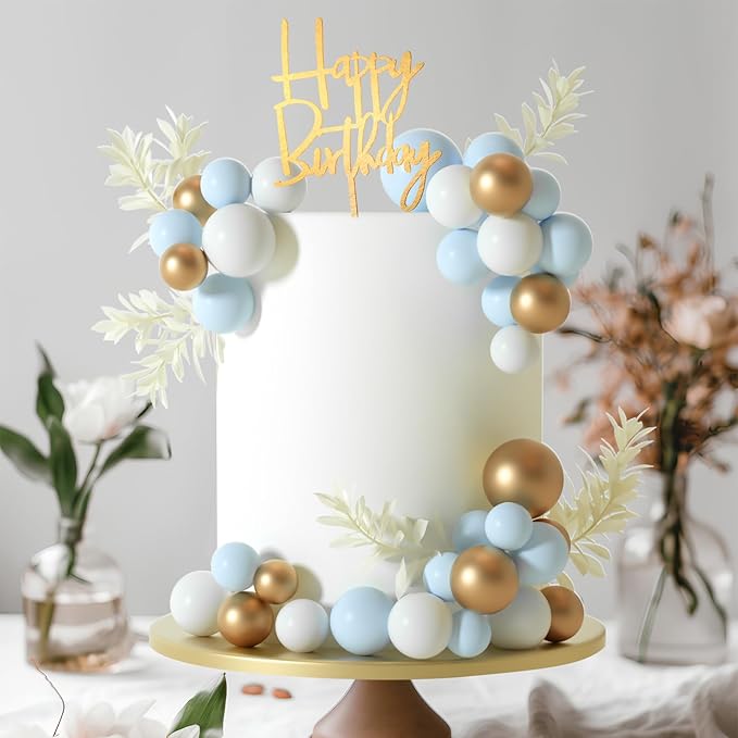 MIAHART Ball Cake Toppers Boho Grass Cake Topper Ball Cake Insert Decoration - Image 5