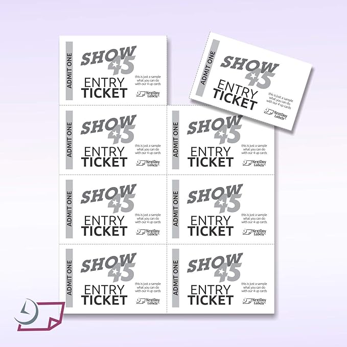 NextDayLabels - Blank Perforated Printable Cardstock, 8 Cards per Sheet - Image 3
