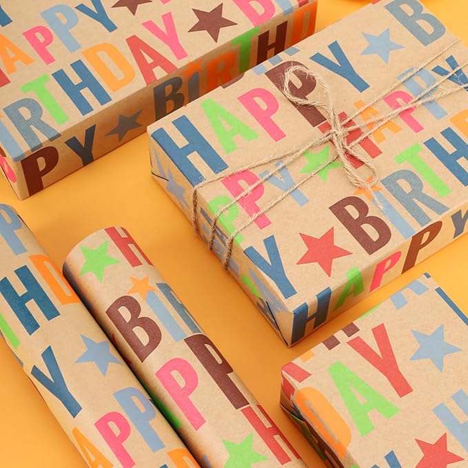 LaRibbons Birthday Wrapping Paper Roll - Image 6