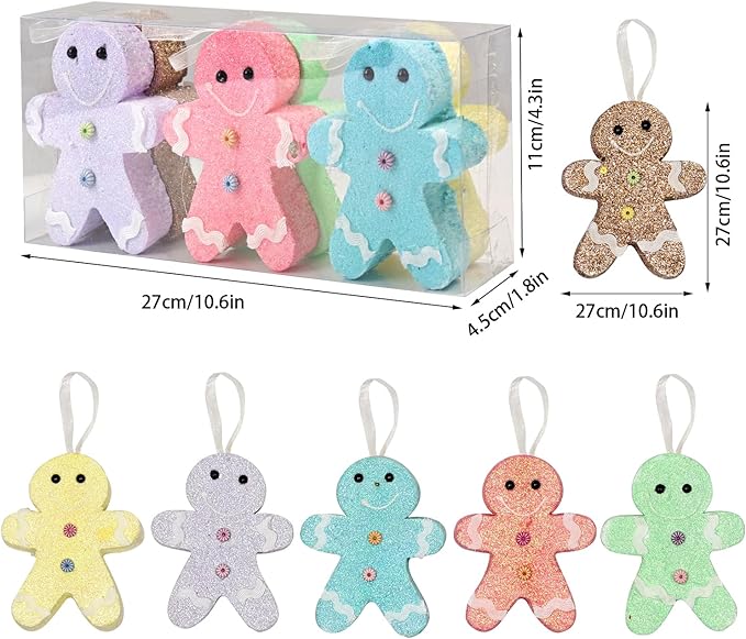 LANGXUN 6pcs Gingerbread Man Candy Land 2025 Xmas Party Suppiles Decoration - Image 2