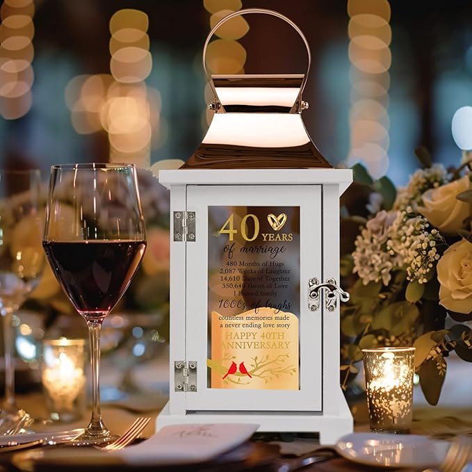 40th Wedding Anniversary Lantern 40th Anniversary Wedding Gifts - Image 4