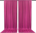 2 Panels Fuchsia Backdrop Curtain, 10 x 7 Feet Background Curtains by Zankubom