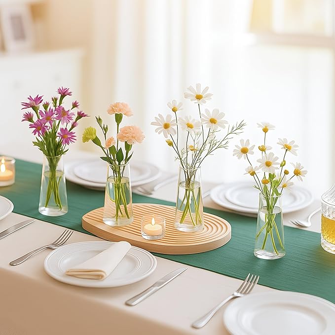Glass Bud Vases for Centerpieces, Small Flower Vase in Bulk Set of 10, Modern - Image 2