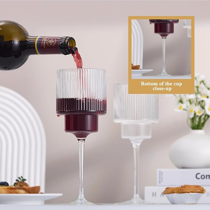 Plastic Goblets Wine Glasses - 12Oz Acrylic Wine Glasses Origami Unbreakable - Image 4