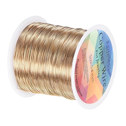 0.4mm Jewelry Wire, 26 Gauge 328FT Craft Wire Copper Beading Wire by MMETERXITY