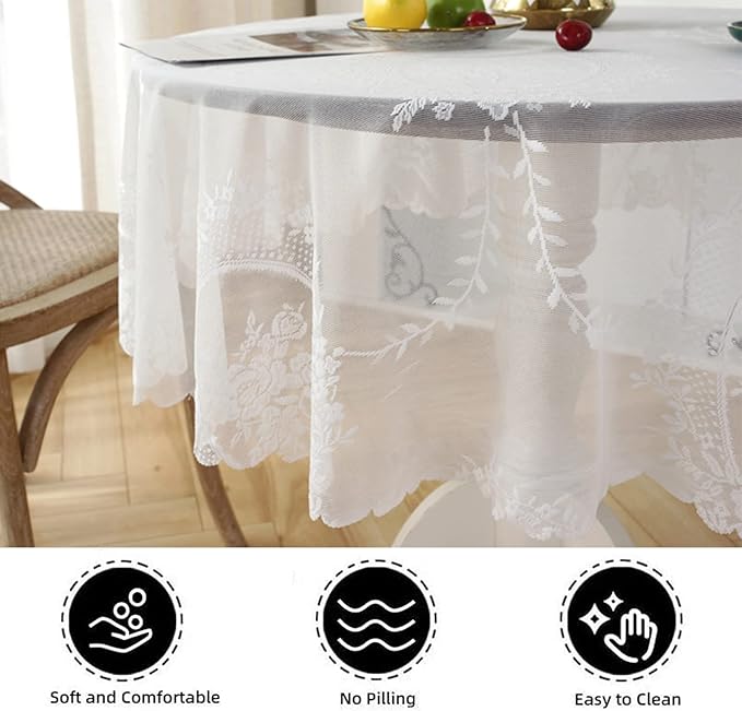 Jeloris Round Lace Tablecloth - Image 5
