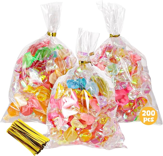 VGOODALL 200 Pack Goodie Bags, Cellophane Treat Bags by VGOODALL