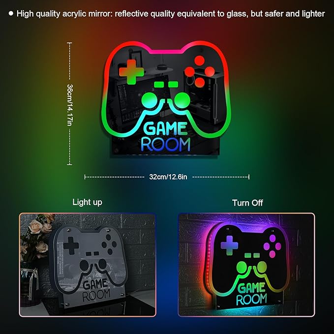Ineonlife Game Room Controller Neon Sign Mirrored Colorful LED Lights - Image 5