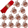 Halatool Pumpkin Napkin Rings Set of 12, Alloy Fall Napkin Rings Thanksgiving by HALATOOL