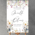 Generic Wildflower Welcome Sign, Wedding Welcome Sign, 24x36 Inches by Custom