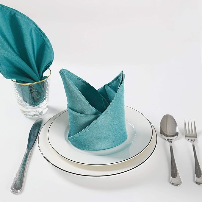 Cloth Napkins 17x17 inch Washable Polyester Dinner Napkins Soft Table Napkins - Image 5