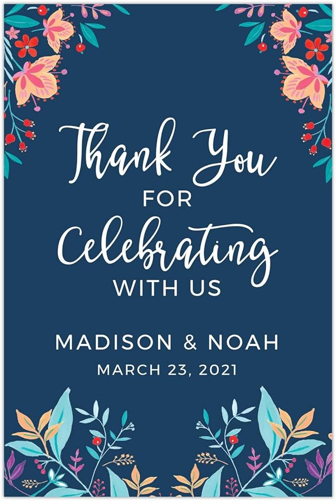 Andaz Press Personalized Extra Large Wedding Easel Board Party Sign, 12x18-inch by AndazPress