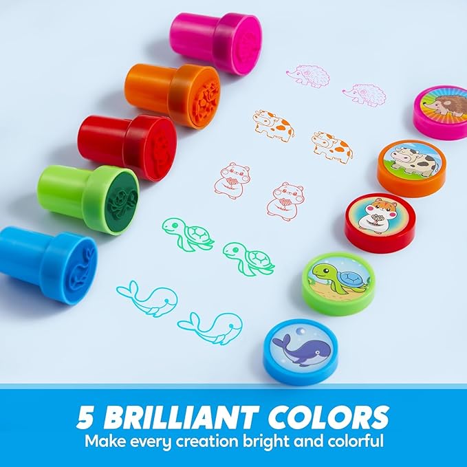 JOYIN 50 Pcs Animal Stamps for Kids, - Image 2