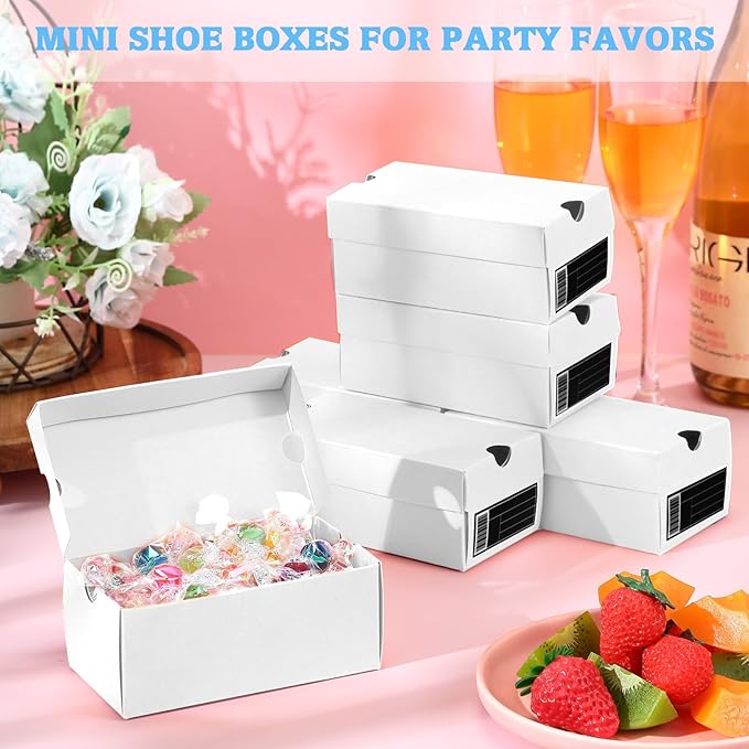 12 Sets Mini Shoe Gifts Boxes for Party Favors 4.7 x 2.5 x 2 Inch Sports Mini - Image 4