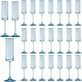 24 Pieces Blue Champagne Flutes 6 OZ Straight Sided Wine Glasses Champagne Long by Unknown