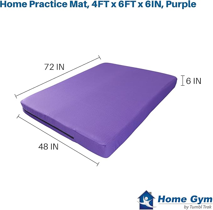 Tumbl Trak Home Practice Mat, 4 ft x 6 ft x 6 in, Soft Pillow Mat, Thick - Image 2