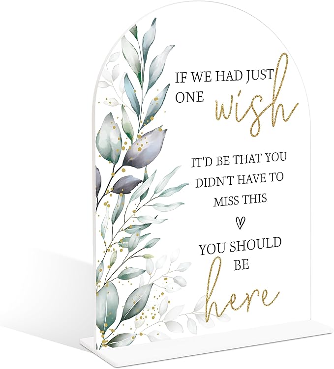 Acrylic Wedding Signs, Memorial Table Sign by Unknown