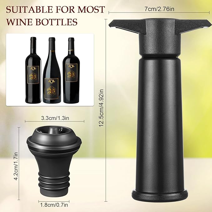 18 Pieces Wine Saver Pump with Vacuum Reusable Preserver Practical Wine Keeper - Image 2