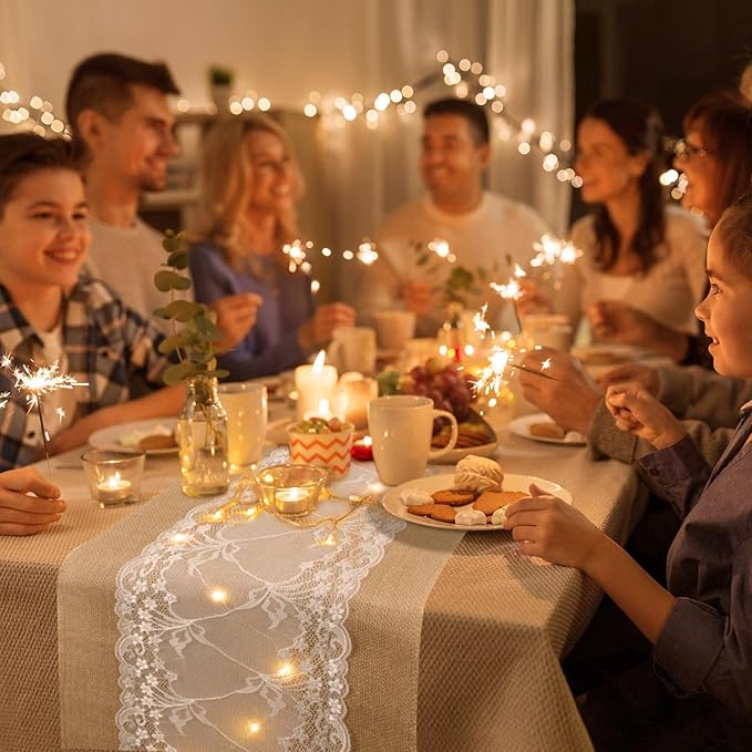 Xinnun 6 Pcs Burlap Table Runner - Image 4