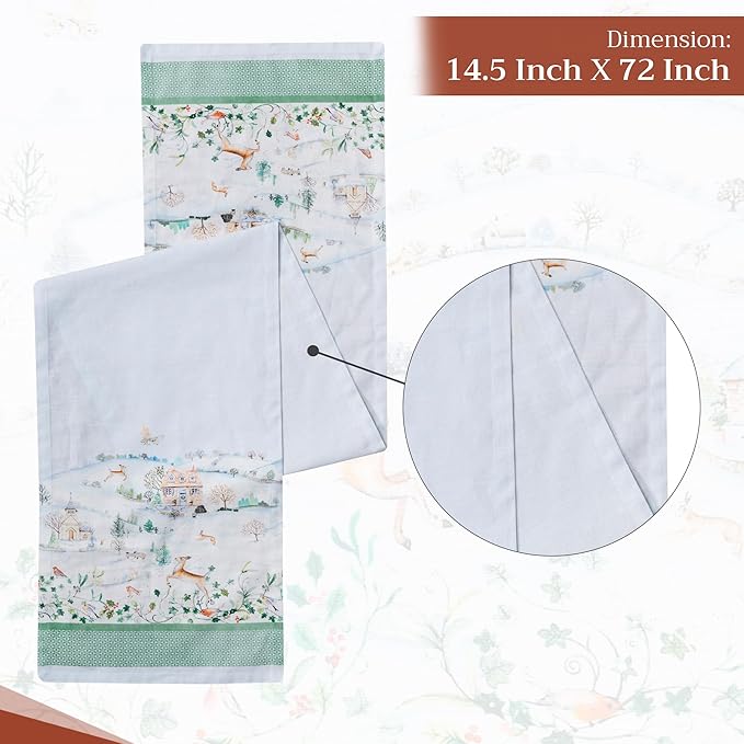 Maison d' Hermine Table Runner 100% Cotton Single Layer Table Runners 72 inches - Image 4