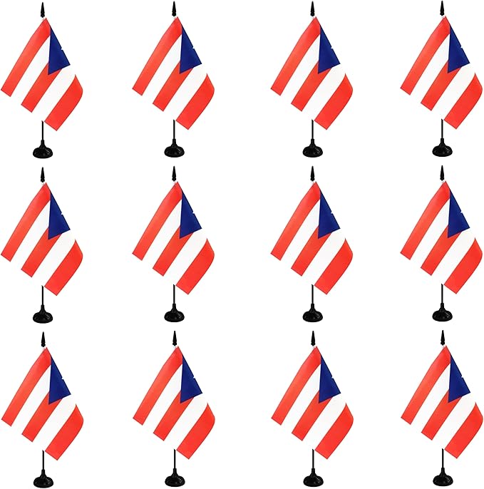 Puerto Rico Desk Flag, 12 Pack Puerto Rican Table Office Flag by Unknown
