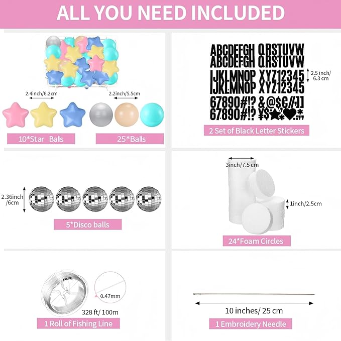Giant Friendship Bracelet Garland Kit, DIY Birthday Banner - Image 3