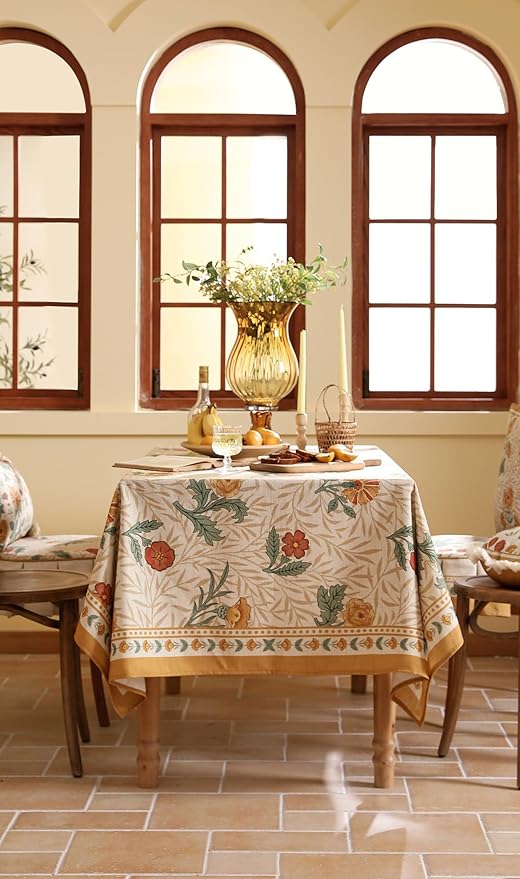 patdrea Designer French Vintage Rectangular Tablecloth, Dacorative Cover - Image 5