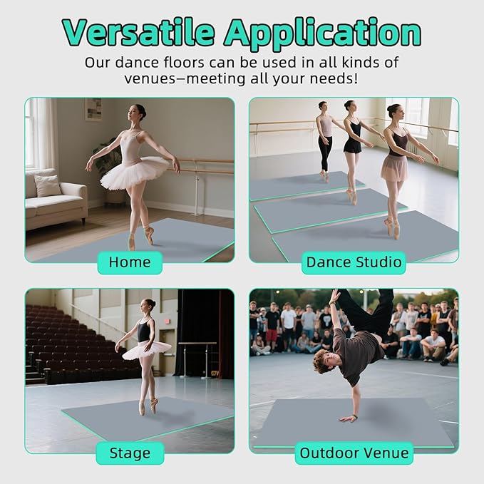 Dance Floor Mat Non-Slip with Shoulder Strap Portable and Dance Resistance Band - Image 7