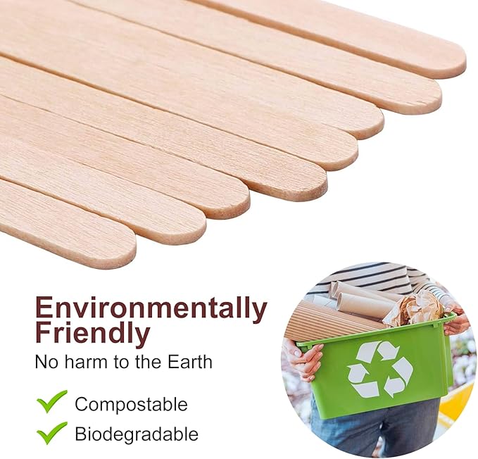 Wooden Coffee Stirrers, Thick Birch 5.5 Inches 1000PCS Disposable Coffee - Image 4