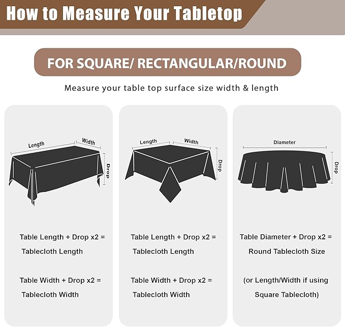 Fitable Ivory Rectangle Table Clothes, 6 Pack - Image 8