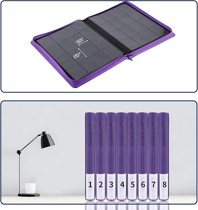 Snekdy premium 1024-pocket trading card binder, 16-pocket cards album, - Image 7
