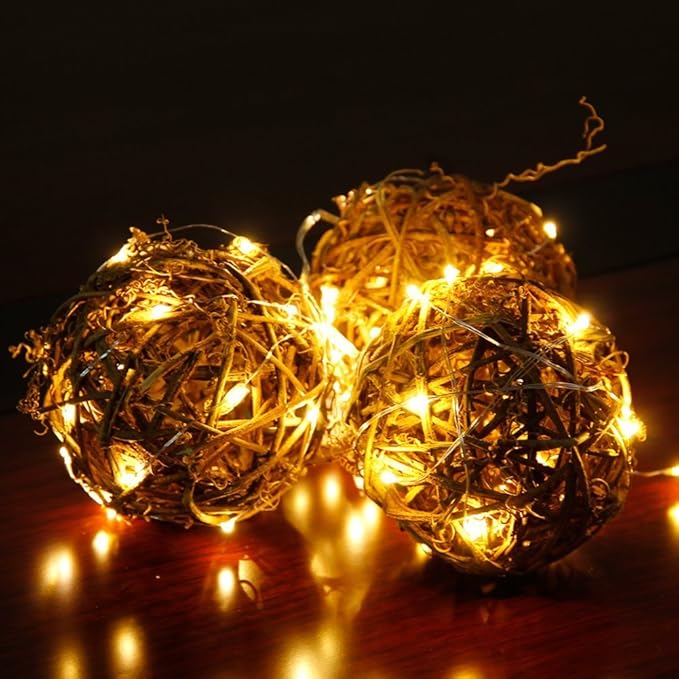 CYLAPEX Pack of 48 Warm White Fairy Lights String Battery Operated Fairy Lights - Image 6