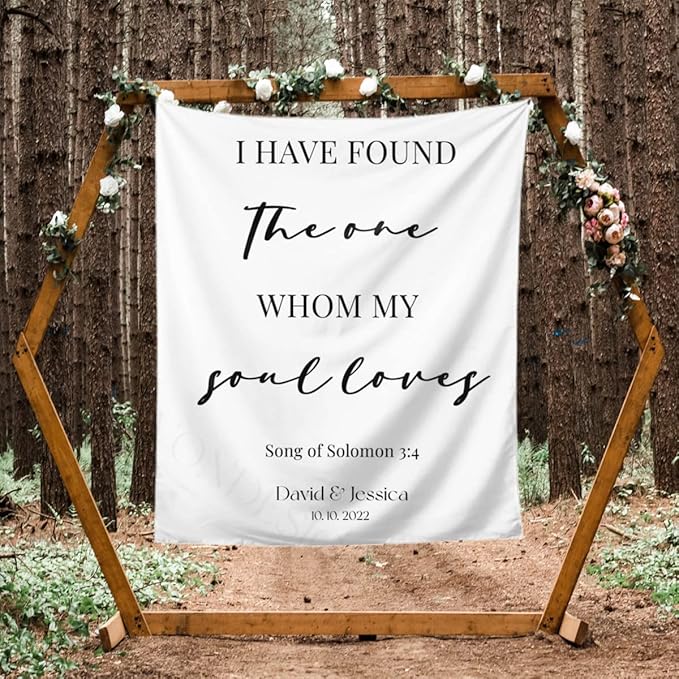 I Have Found The One Whom My Soul Loves Backdrop, Custom Tapestry by DEVONDESIGN