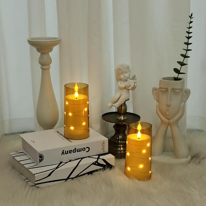 Aignis Flickering Flameless Candles Battery Operated Candles LED Candles - Image 4
