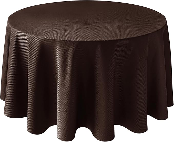 Biscaynebay Textured Fabric Round Tablecloths 108", Parties etc. Machine by Biscaynebay