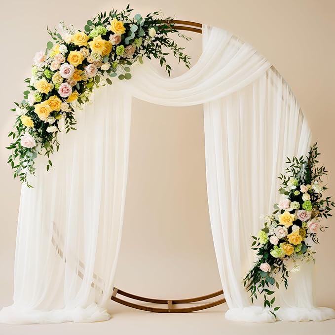 Wedding Arch Draping Fabric 29" x 19Ft Sheer Drapes by IONTACH