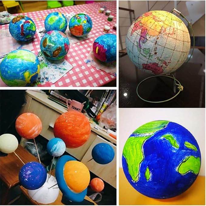 2PCS 7.9 Inch White Foam Balls Polystyrene Craft Balls Foam Balls - Image 3