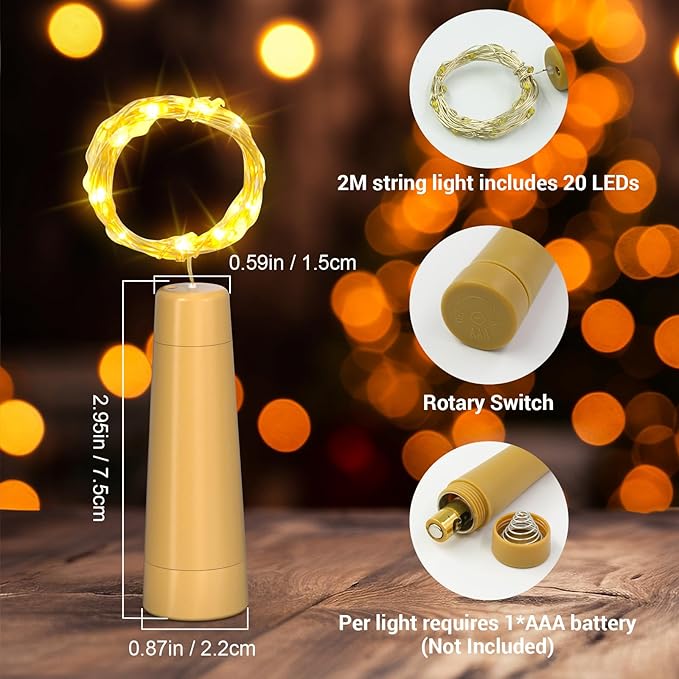 PChero Wine Bottle Cork Lights - Image 2