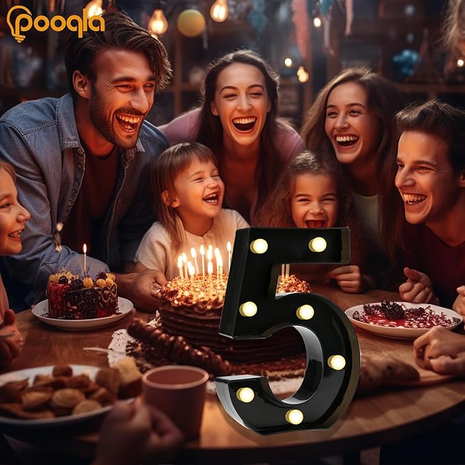 Pooqla Decorative Led Light Up Number Letters - Image 2