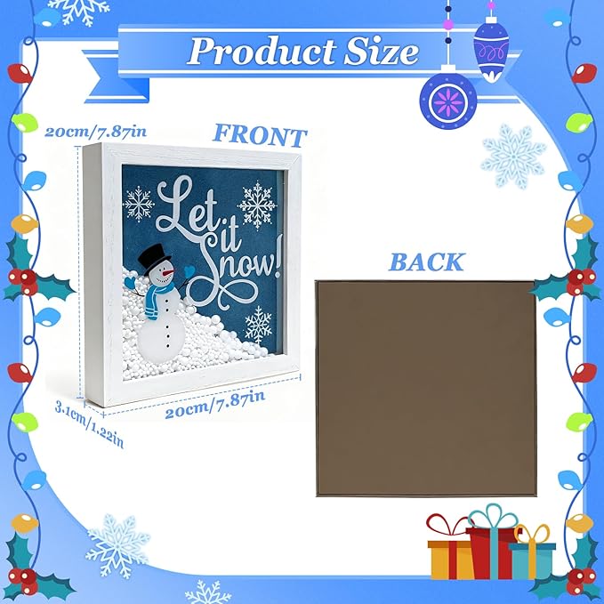 Christmas Wooden Tabletop Sign Blue Snowman - Image 2
