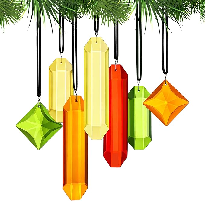 Set of 7 Colorful Crystal Ornaments - Image 9