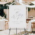 Personalized Wedding Welcome Sign, Elegant Minimalist Wedding Sign Signage 12" by CENOVACY
