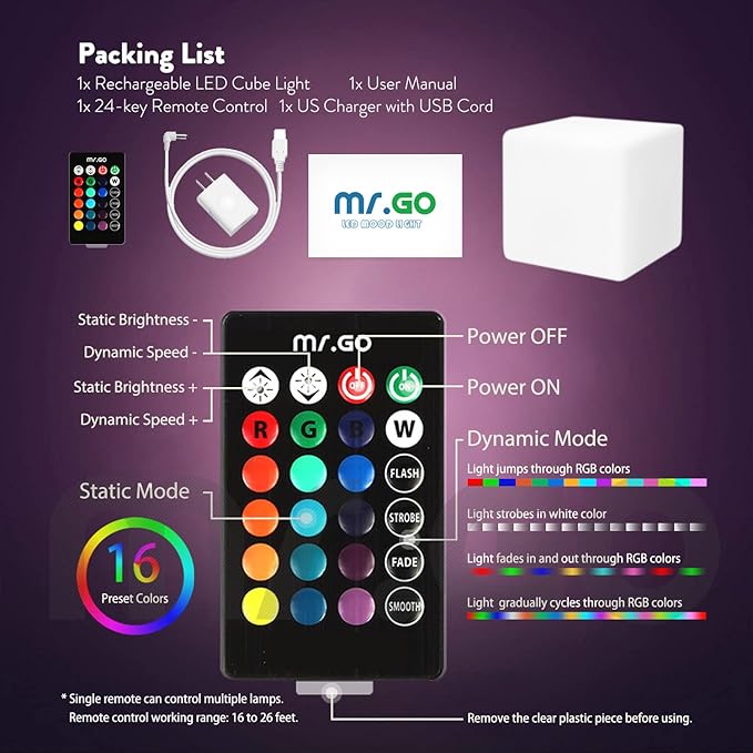 Mr.Go 4-inch Dimmable LED Night Light Mood Lamp - Image 6