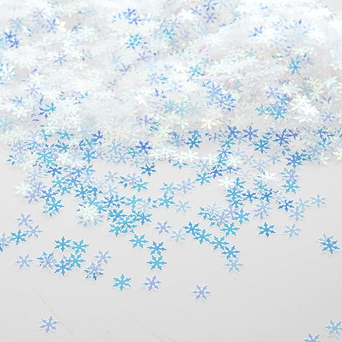 2000pcs/50g Christmas Snowflakes Confetti Decorations, Iridescent Snowflake - Image 3