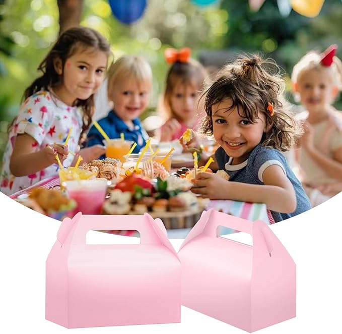UnicoPak 30 Pack Pink Gable Treat Boxes, Party Favor Boxes, Candy Gift Boxes - Image 6