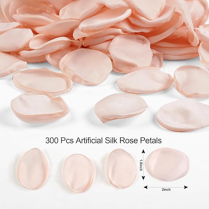Faux Silk Flower Petals 300pcs Champagne- Versatile - Image 5